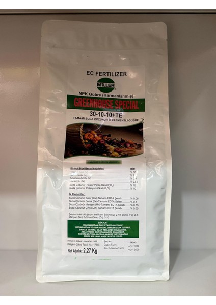Green 30-10-10 2 kg Azot Içerikli Yaprak Gübresi