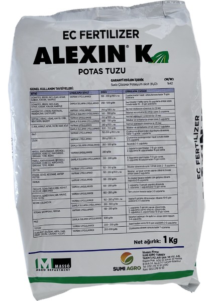 Alexin - K 1 kg Potas Tuzu Potasyum Fosfit Gübresi