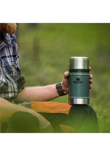 Klasik Vakumlu Çelik Yemek Termosu 0.70 Lt Yeşil