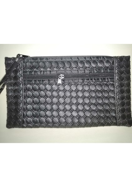 Kadın Suni Deri Fermuarlı 3 Gözlü Bilek Askılı El Cüzdanı Çantası modelleri