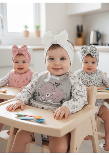 Laura Baby Uzun Kollu Sıvı Geçirmez Mama ve Aktivite Önlüğü