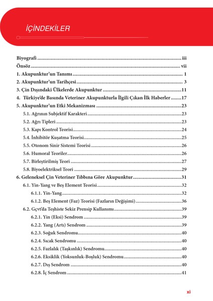 Veteriner Akupunktur ve Geleneksel Çin Veteriner Tıbbı modelleri