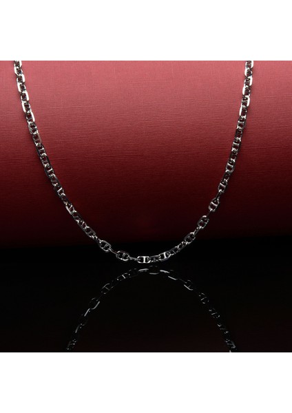 100 Mikron Rodyum Dik Barlı Gümüş Zincir fiyatları