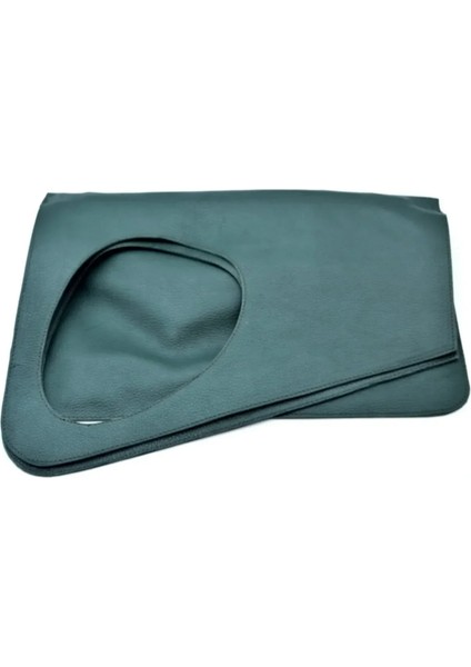 Asimetrik Model Ördek Yeşili Hakiki Deri El Portföy Clutch modelleri