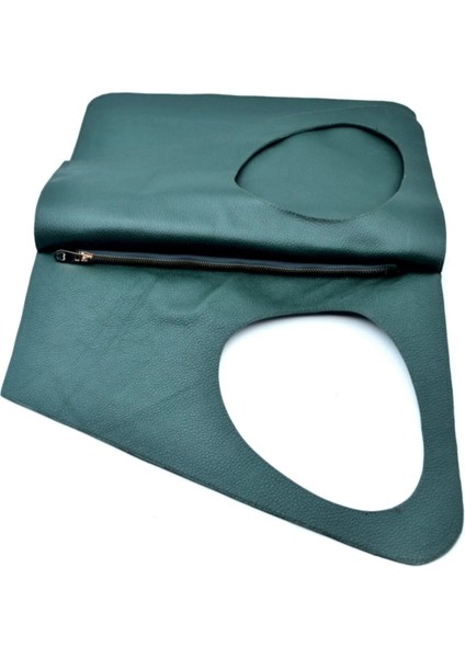Asimetrik Model Ördek Yeşili Hakiki Deri El Portföy Clutch fırsatları