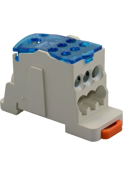 5’li Paket 80A Dağıtıcı Ünite – 1 Giriş / 6 Çıkış – Şeffaf Kapaklı, Dın Ray Montajlı, Iec 60947-7-1