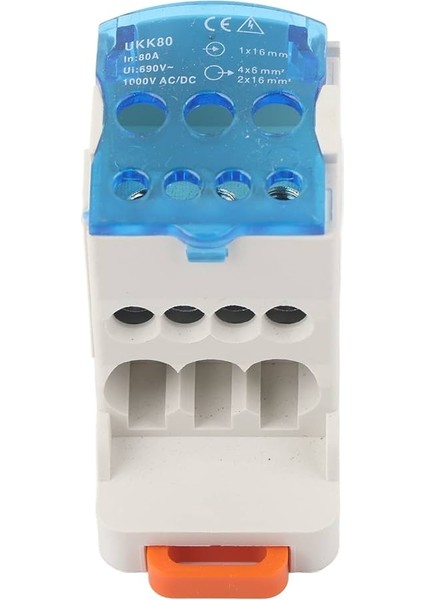 5’li Paket 80A Dağıtıcı Ünite – 1 Giriş / 6 Çıkış – Şeffaf Kapaklı, Dın Ray Montajlı, Iec 60947-7-1 fiyatları