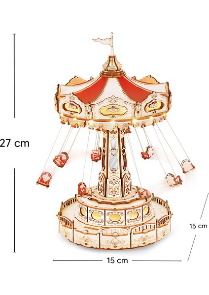 Minyatür Hayal Salıncağı | Ahşap Hayal Salıncağı Maketi | 3D Puzzle fiyatları