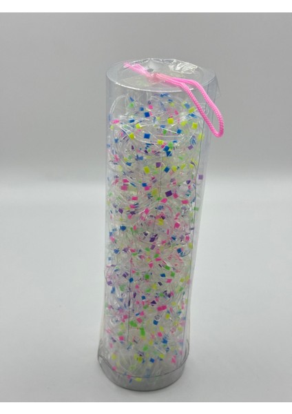 2'li Şeffaf Renkli Kopmayan Lastik Toka Perma Lastik Toka