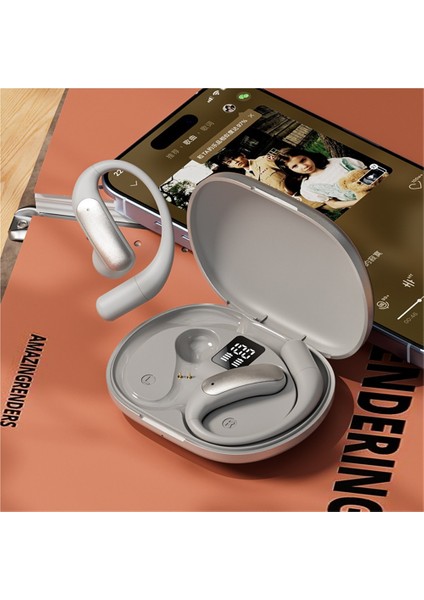 Sınır Ötesi Aı Akıllı Çeviri Bluetooth Kulaklığı, Uzun Pil Ömrü, Popüler Çok Dilli Kablosuz Kulak Kancası Stili (Yurt Dışından)