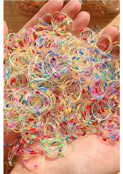 Şeffaf Renkli Kopmayan Lastik Toka Perma Lastik Toka