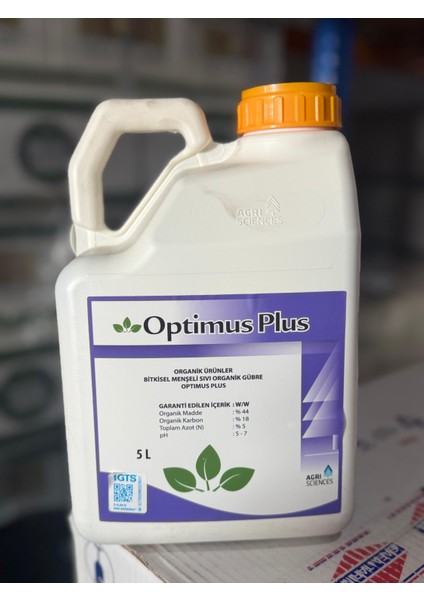 Optimus Plus 5 Lt Bitkisel Menşeli Sıvı Organik Gübre