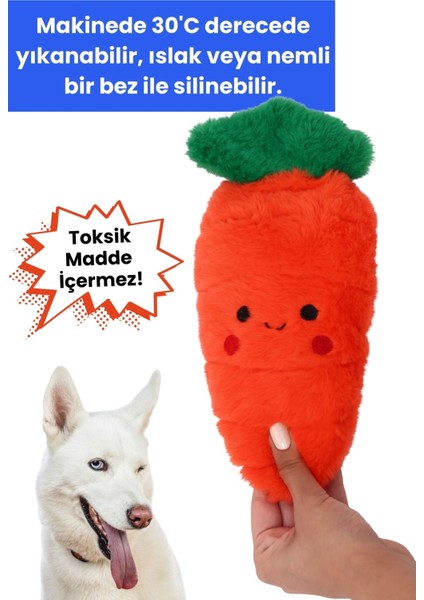 Tombik Havuç Peluş Köpek Oyuncağı | Vikvik ve Hışırtı Sesli Turuncu Köpek Oyun Uyku Arkadaşı indirimleri