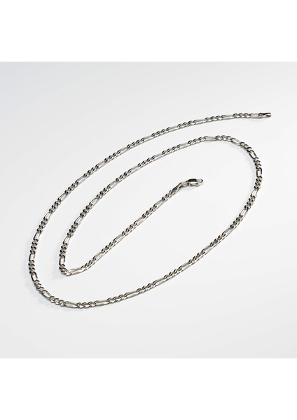 100 Mikron Rodyum Figaro Gümüş Zincir fiyatları