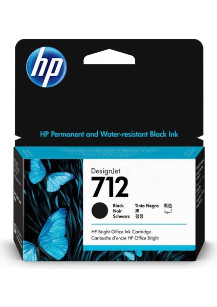 712 Black Siyah 38ML Plotter Kartuşu 3ED70A