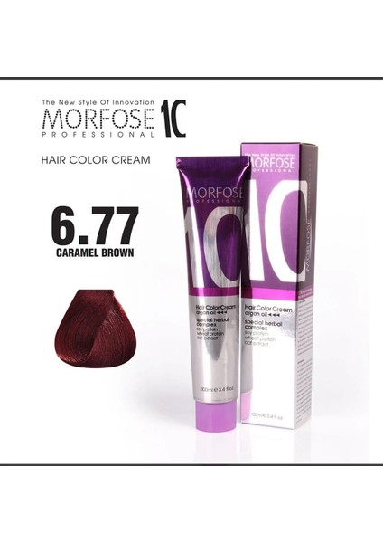 Yeni Morfose Saç Boyası 100ML 6,77 Karamel Kahve