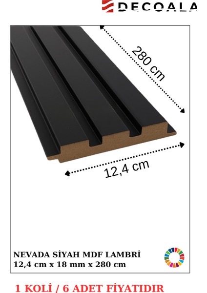 Mdf Tavan ve Duvar Lambri 12X280 cm ( 6 Adet )