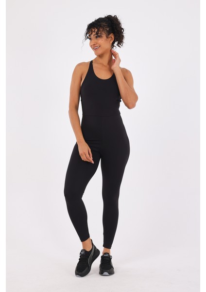 Intense Kadın Pilates Yoga Spor Tulum Siyah modelleri