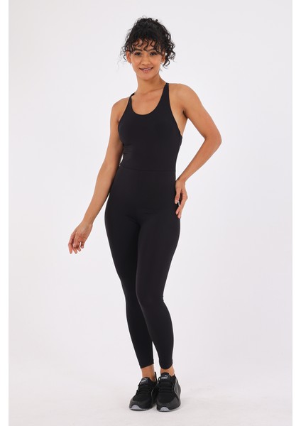 Intense Kadın Pilates Yoga Spor Tulum Siyah indirimleri