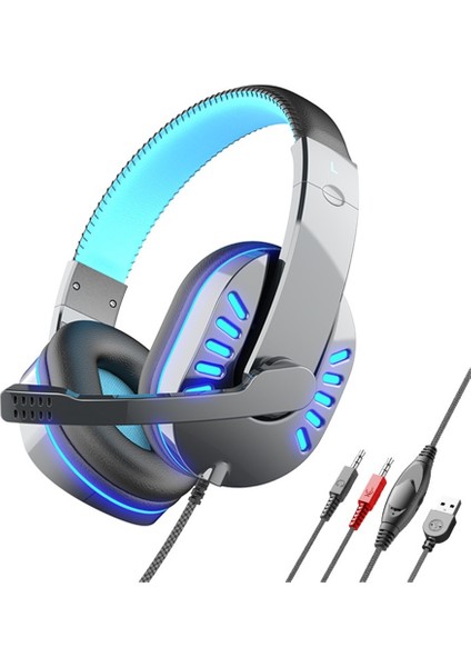 Kablolu Masaüstü Bilgisayar Ps5 Kulaklığı Işıklı Oyun Kulaklığı E-Spor Tavuk Yiyen Kulaklık (Yurt Dışından)