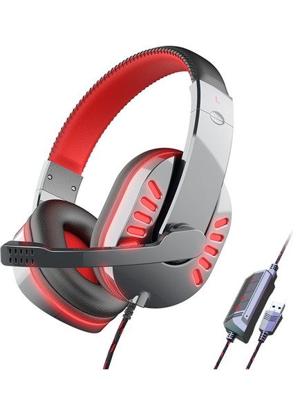 Kablolu Masaüstü Bilgisayar Ps5 Kulaklığı Işıklı Oyun Kulaklığı E-Spor Tavuk Yiyen Kulaklık (Yurt Dışından)