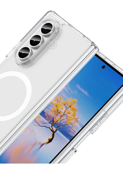 Zengezur Newface Samsung Galaxy Z Fold 7 Kılıf Magneticsafe Şeffaf Silikon - Şeffaf fiyatları