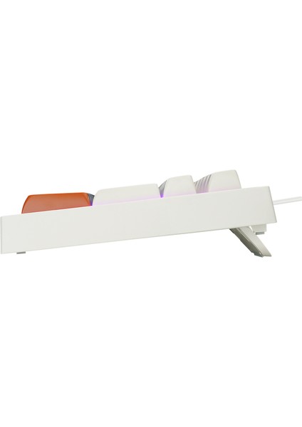 Km-77 Runa Gri/krem/kahve USB Rainbow Aydınlatmalı Sessiz Q Klavye + Mouse Set
