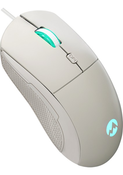 Km-77 Runa Gri/krem/kahve USB Rainbow Aydınlatmalı Sessiz Q Klavye + Mouse Set