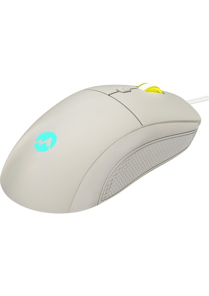 Km-77 Runa Gri/krem/kahve USB Rainbow Aydınlatmalı Sessiz Q Klavye + Mouse Set