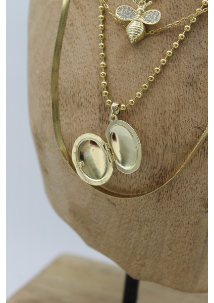 Vıp Çelik Italyan Ezme Zirkon Taşlı Arı ve Kelebek Madalyon Model 4’lü Kombin Kolye fırsatları