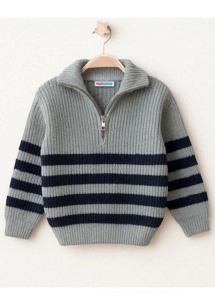 Çizgili Triko Kazak 4099