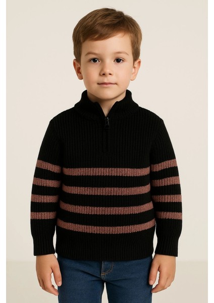 Çizgili Triko Kazak 4099