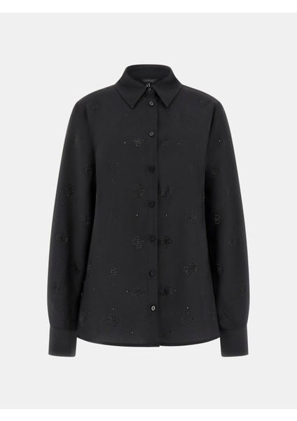 Flore Kadın Siyah Regular Fit Gömlek W5BH80W2982-JBLK