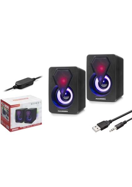 HD6053 Bilgisayar Speaker 1.1 Ledli Siyah