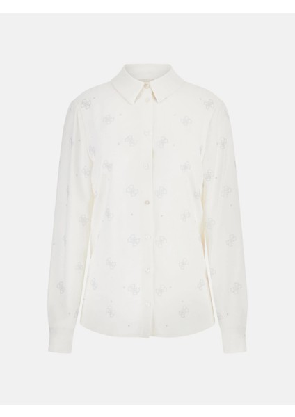 Flore Kadın Beyaz Regular Fit Gömlek W5BH80W2982-G012