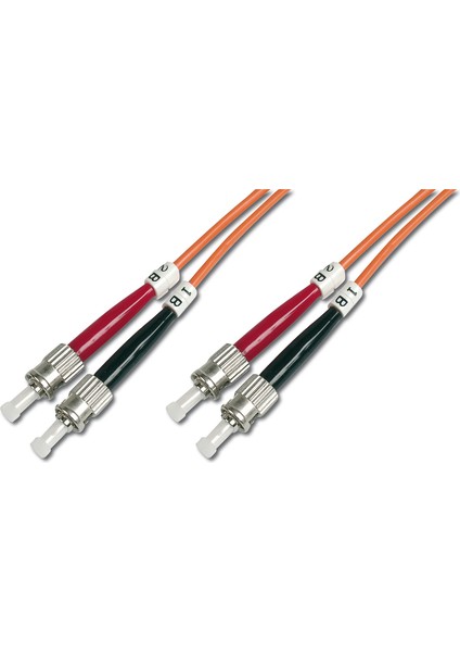 Digitus St-St Fiber Optik Patch Kablo, 1 Metre, Multimode, Duplex, 62.5/125
