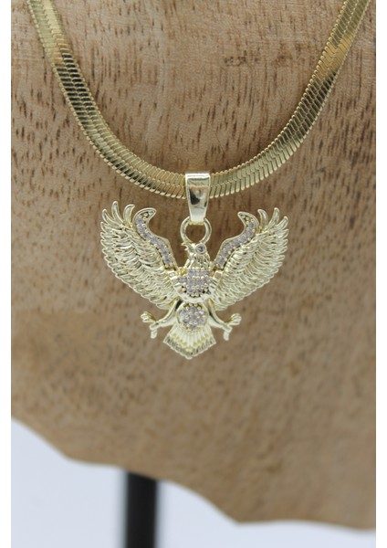 Vıp Çelik Italyan Ezme Zirkon Taşlı Kuzey Yıldızı ve Eagle Model 4’lü Kombin Kolye modelleri