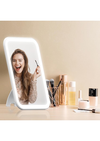 PBS510 Şarjlı LED Işıklı Makyaj Aynası Beyaz fiyatları