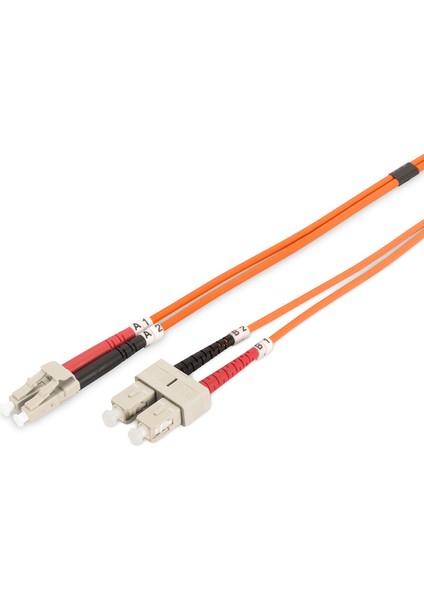 Digitus Lc-Sc Fiber Optik Patch Kablo, 5 Metre, Multimode, Duplex, 50/125