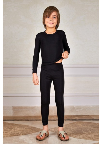 Erkek Çocuk Siyah Termal Uzun Kollu Takım fiyatları