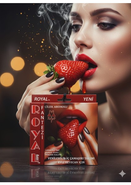 Çilek Aromalı Yenilebilir Iç Çamaşırı Takımı