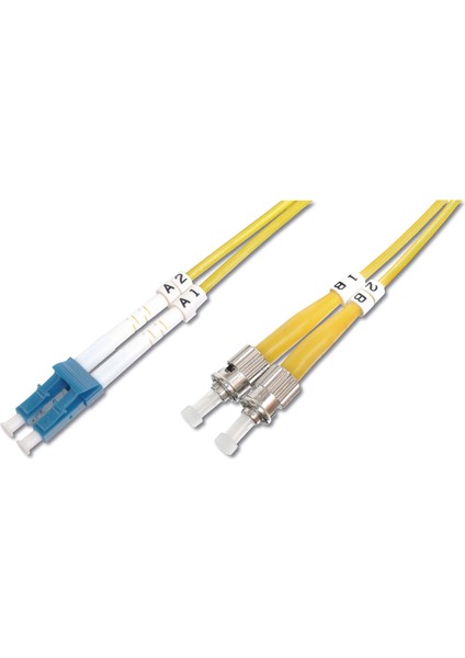 Digitus Lc-St Fiber Optik Patch Kablo, 3 Metre, Singlemode, Duplex, 09/125