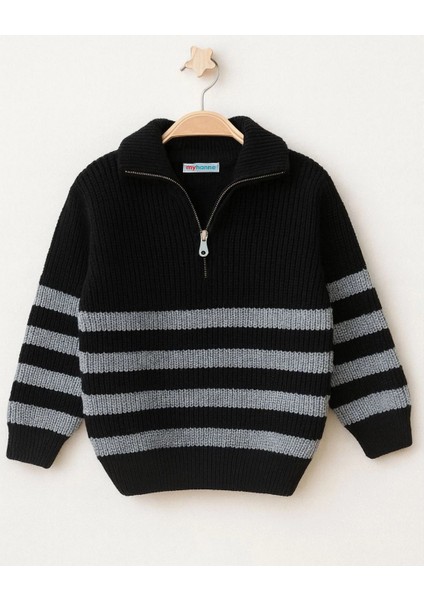 Çizgili Triko Kazak 4099