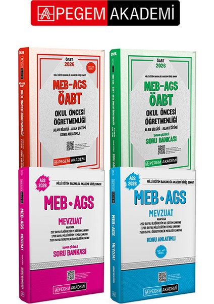 Pegem Akademi 2026 Meb Ags Öabt Okul Öncesi Öğretmenliği Alan Bil