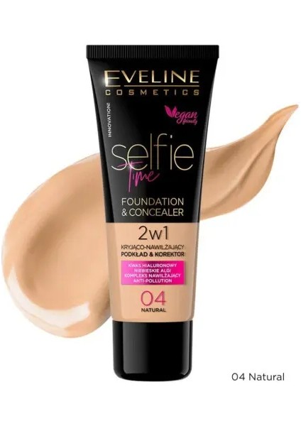 Selfıe Tıme Foundatıon & Concealer 04 Natural 30ML-