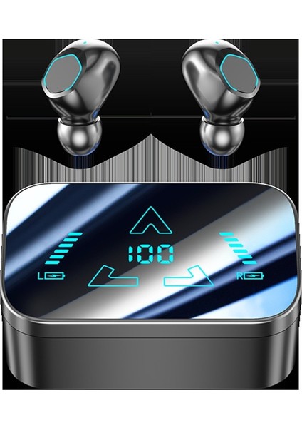 Bluetooth Kulaklık Güç Bankası Büyük Güç Tws Ultra Uzun Pil Ömrü Dijital Ekran Çağrı Acil Şarj Makyaj Aynası Kulaklık M48 (Yurt Dışından)