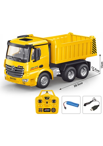1:18 9ch 2.4ghz Şarjlı Rc Uzaktan Kumandalı Damperli Kamyon Oyuncak Inşaat Aracı modelleri