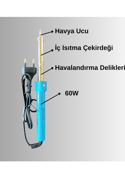 4'lü Lehim Makinesı Seti 60W Havya Kalemi Tel Lehim Pastası Elektrik Bandı fiyatları