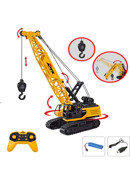 2.4ghz Rc Vinç Metal Alaşım 8ch Uzaktan Kumandalı Oyuncak Vinç