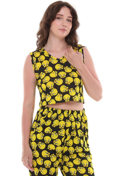 Kadın Çizgi Film Karakterli Alt Üst Takım